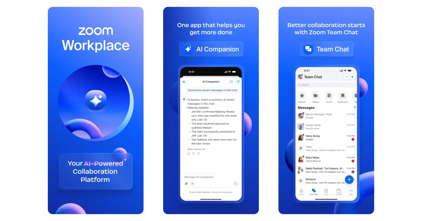 Images of the Zoom app for the best apps for small business article