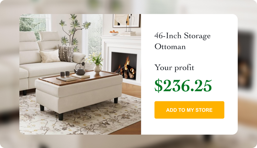 46-Inch Storage Ottoman