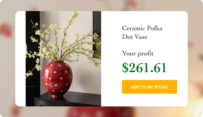 Ceramic Polka Dot Vase