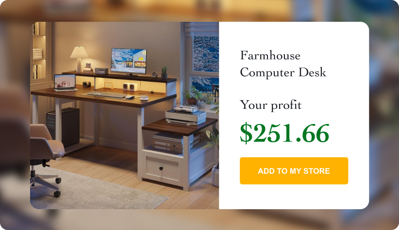 Farmhouse L-Shaped Computer Desk