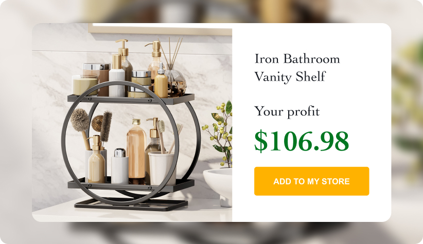 Iron Bathroom Vanity Shelf