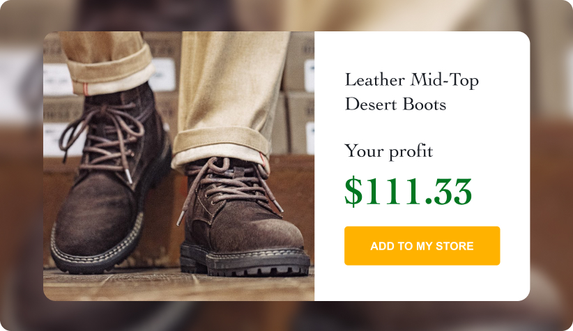 Leather Mid-Top Desert Boots