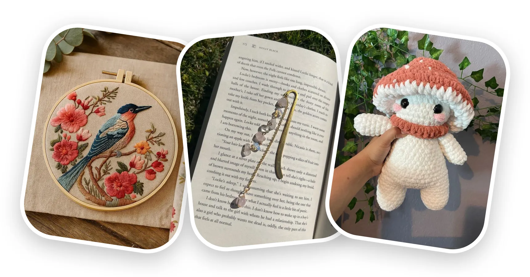 Examples of art, stationary, and niche supplies for an article on what to sell on Etsy