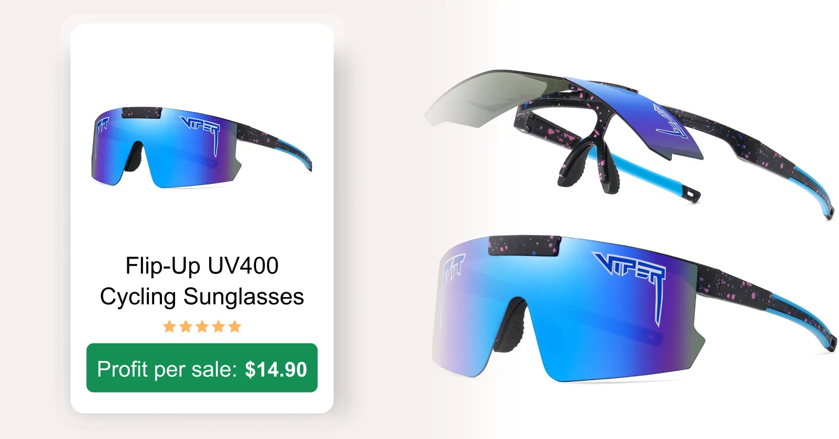 Image of cycling sunglasses for an article on AliExpress trending products 2026