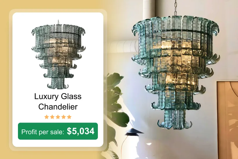 18. Luxury Glass Chandelier