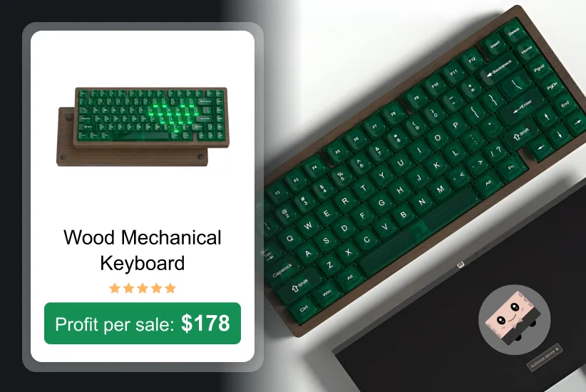 3. Wood Mechanical Keyboard