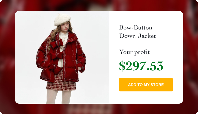 Bow-Button Down Jacket