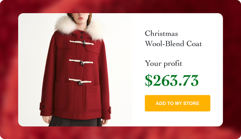 Christmas Wool-Blend Coat