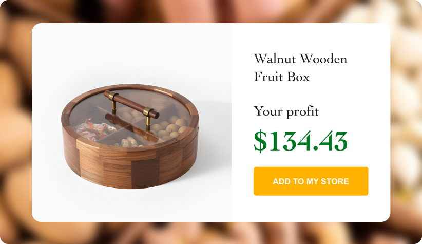 Walnut Wooden Fruit Box