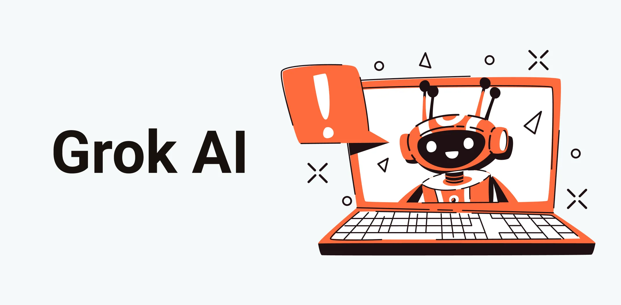 Main and featured image for an article on Grok AI