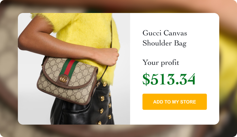 Gucci Canvas Shoulder Bag