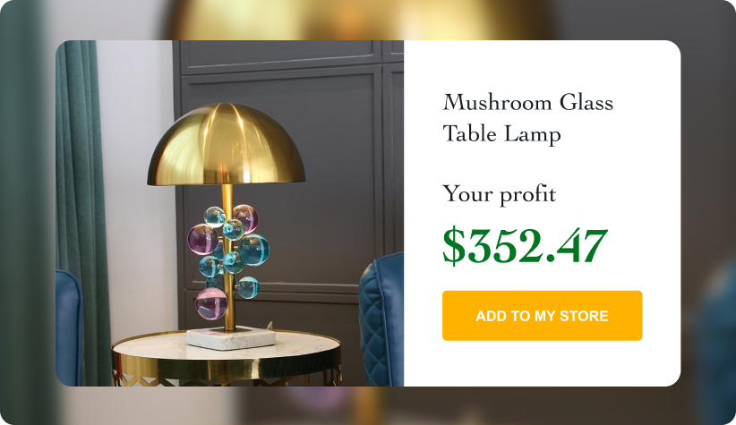 Mushroom Glass Table Lamp