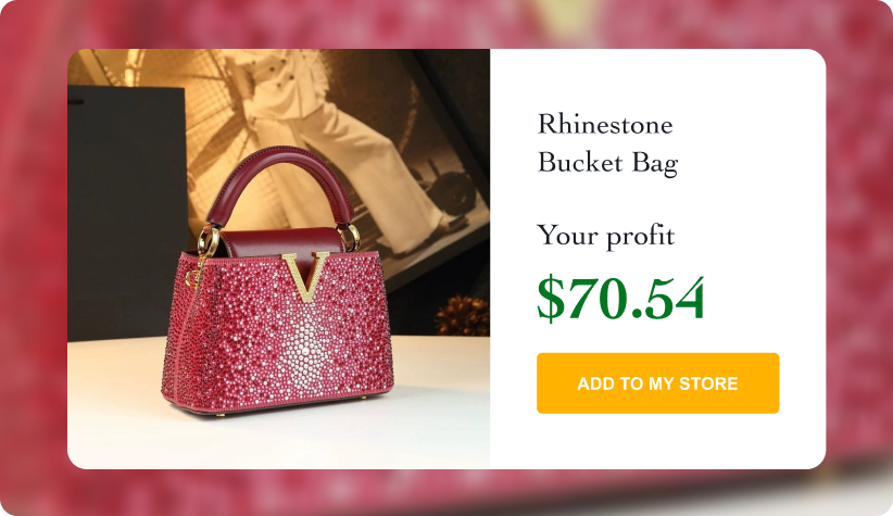 Rhinestone Bucket Bag