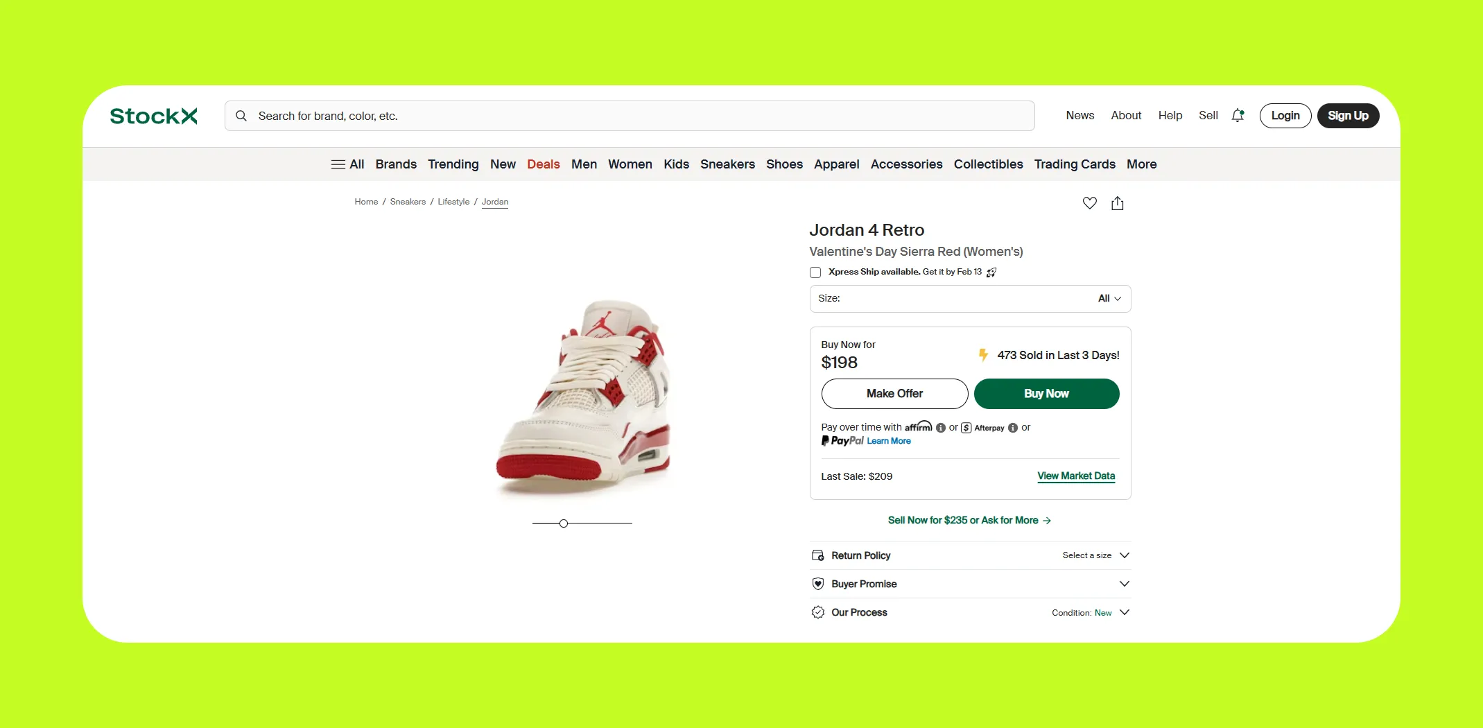 Screenshot of a StockX product page for the article "Is StockX legit?"