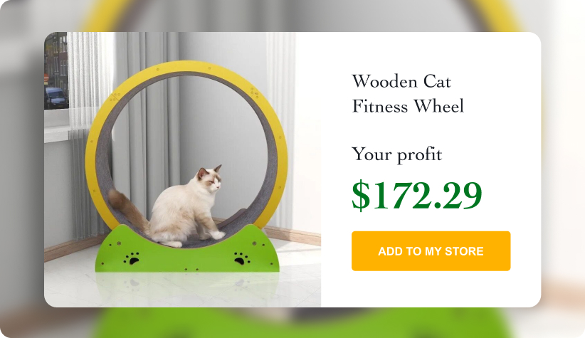 Wooden Cat Fitness Wheel